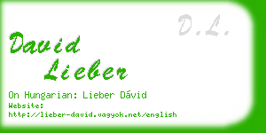 david lieber business card
